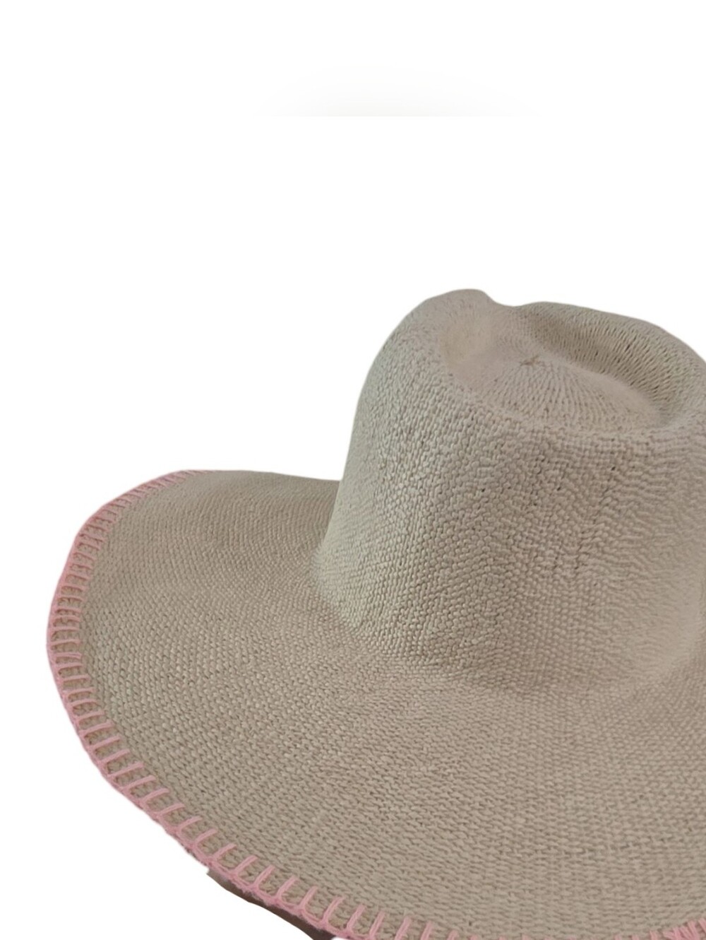 Universal Thread Wide-Brim Straw Sun Hat Tan Resortwear Boutique Beach Travel - Picture 4 of 8